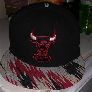 chicago bulls hat with stickers